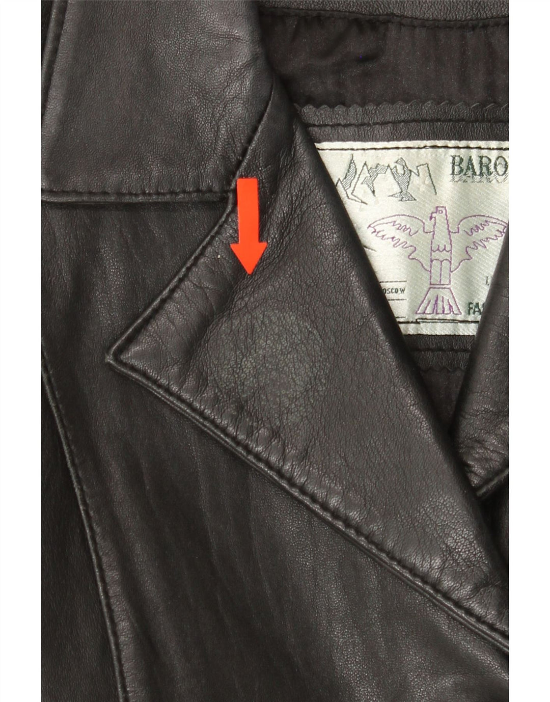 VINTAGE Womens Leather Coat UK 18 XL Black Leather Vintage Vintage and Second-Hand Vintage from Messina Hembry 