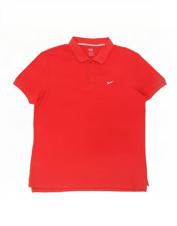 Nike Mens Polo Shirt UK 46/48 XL Red Cotton