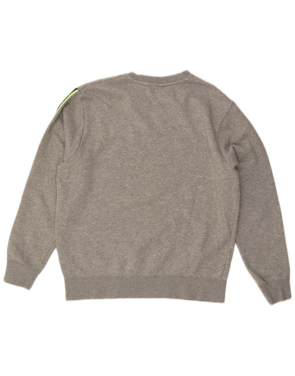 NIKE Felpa con grafica da uomo Maglione in cotone grigio medio