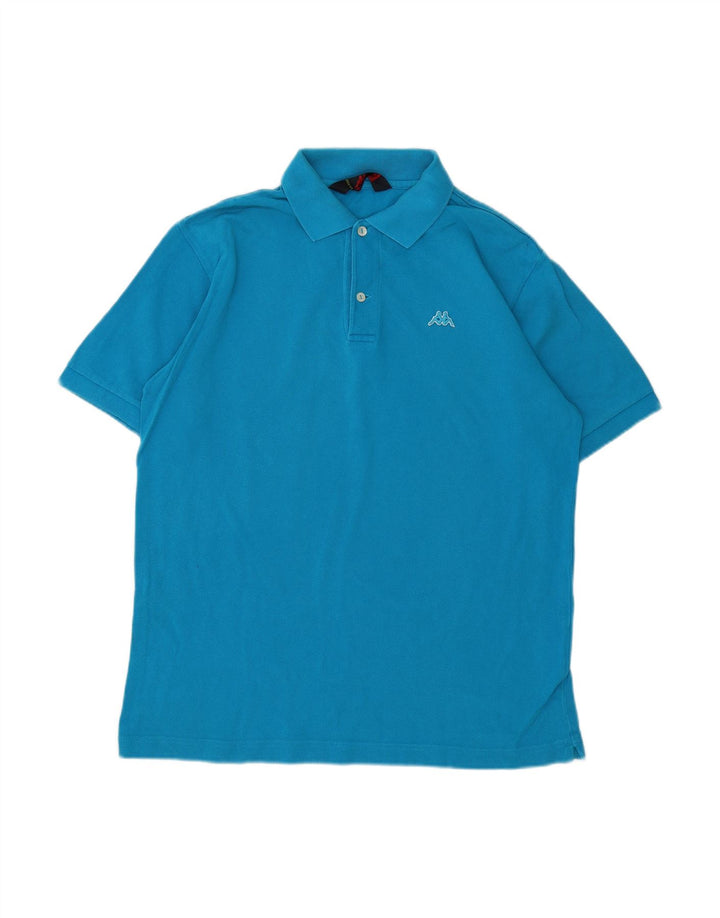 KAPPA Mens Polo Shirt Medium Blue Cotton