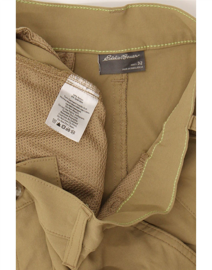 EDDIE BAUER Mens Chino Shorts W32 Medium  Beige Nylon Vintage Eddie Bauer and Second-Hand Eddie Bauer from Messina Hembry 