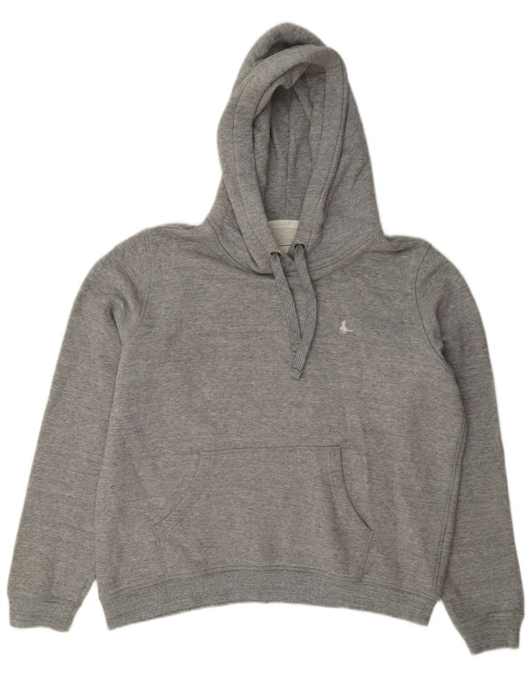 Maglione con cappuccio da donna Jack Wills UK 16 grande cotone chiazzato grigio