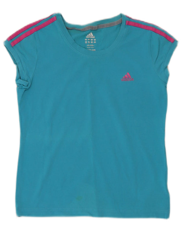 T-shirt da donna Adidas Top UK 12 cotone blu medio
