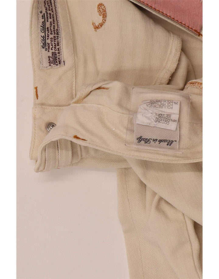 Jeans slim da donna Jacob Cohen W28 L30 cotone beige