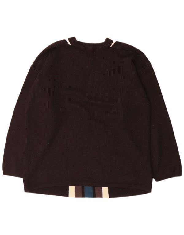 Maglione da uomo con scollo a V Earthbound 2XL Colore nero a blocchi