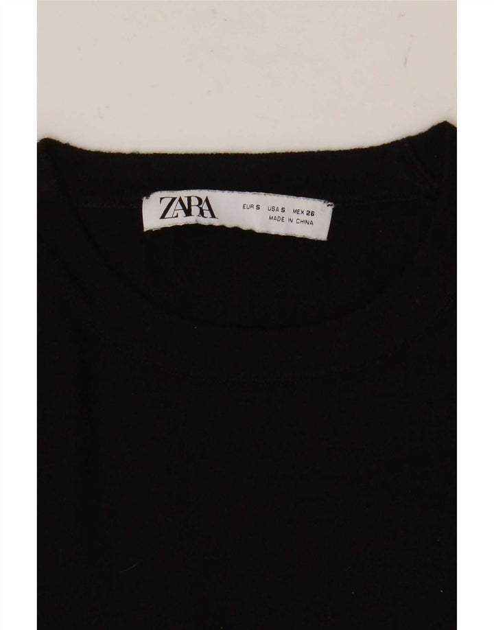 Maglione maglione girocollo da donna Zara UK 10 piccolo nero