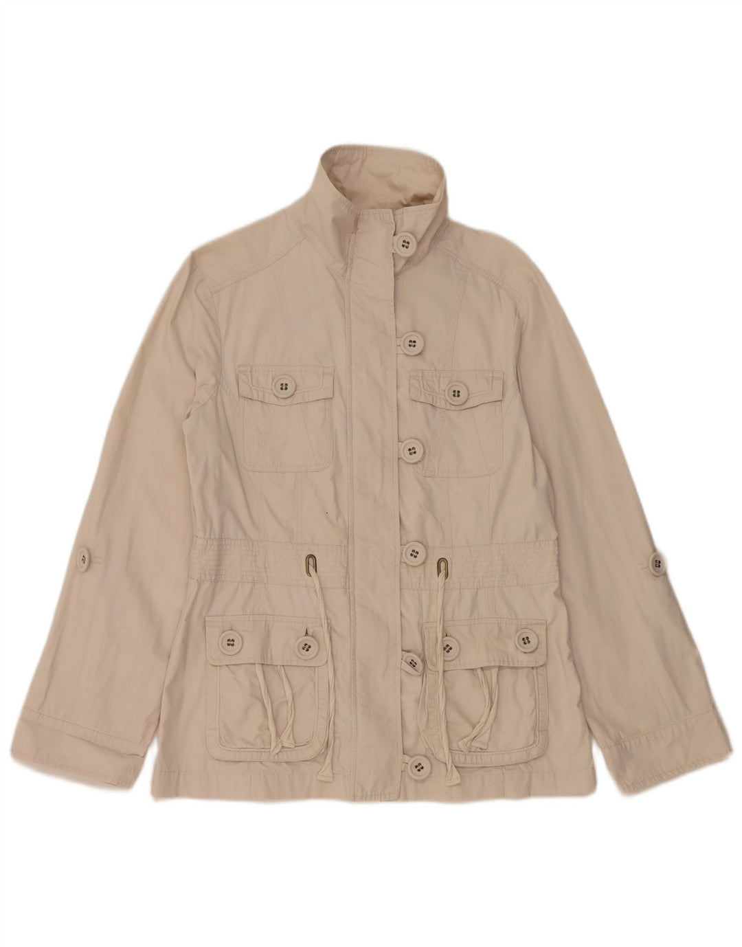 Giacca multiuso da donna Marks & Spencer UK 10 piccola in cotone beige