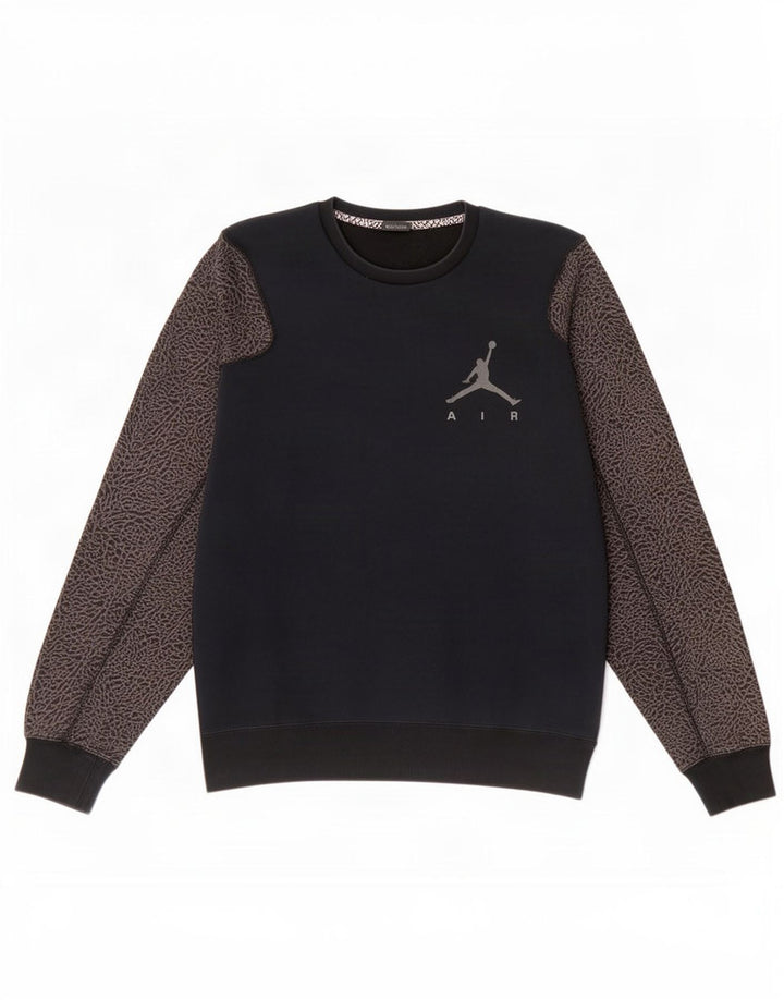 Felpa grafica da uomo Jordan, in cotone color block medio blu navy
