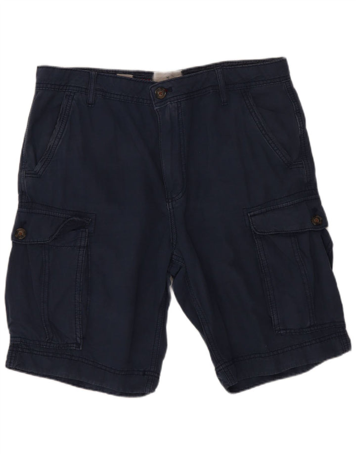 Pantaloncini cargo da uomo White Stuff W32 cotone blu navy medio