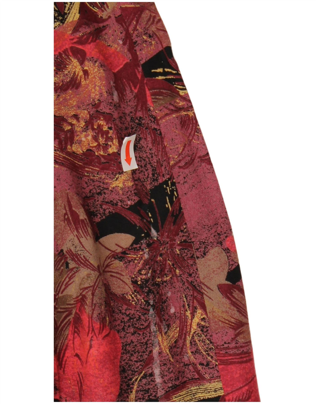 Set gonna vintage da donna in 2 pezzi UK 12 medio W27 bordeaux floreale retrò