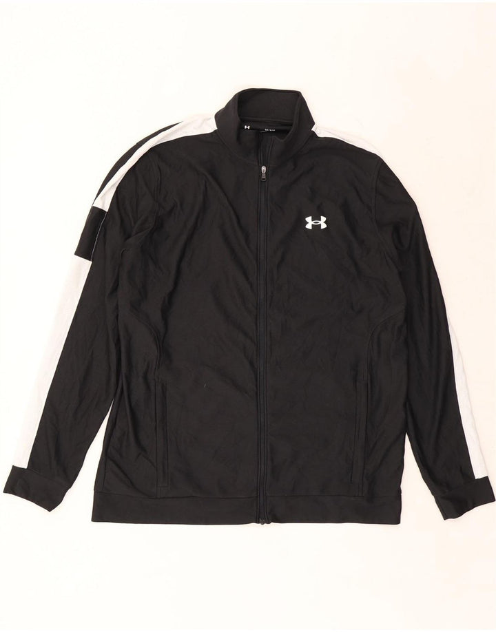 Giacca da ginnastica aderente da uomo Under Armour grande color block nero