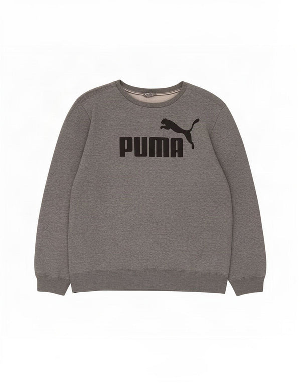 Felpa grafica da uomo Puma Jumper XL in cotone chiazzato grigio