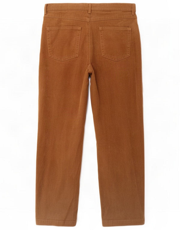 Pantaloni da abito dritti da uomo Marks & Spencer W34 L29 cotone marrone