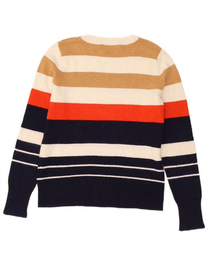 Maglione maglione girocollo da donna Oasis UK 12 medio a righe multicolore