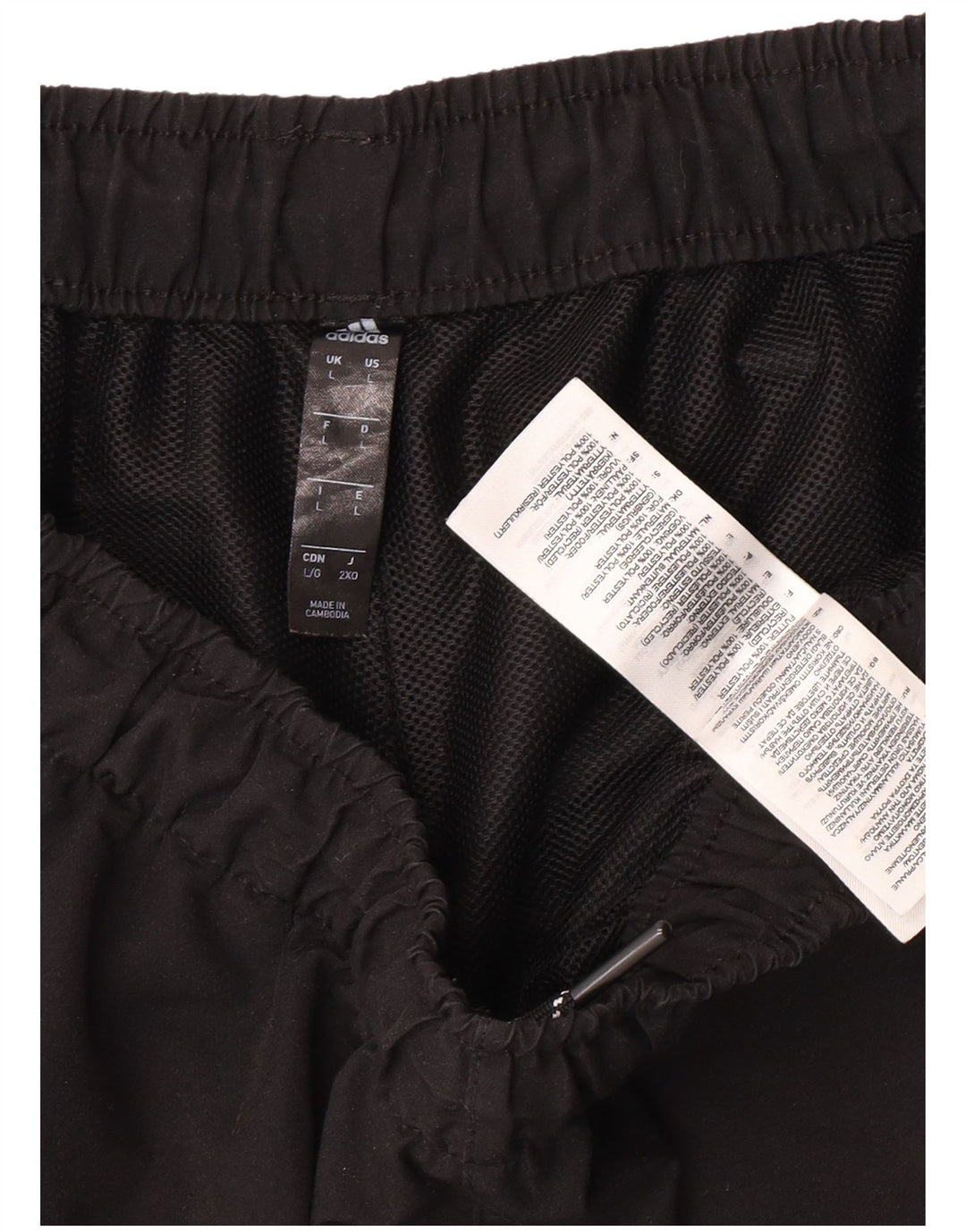 Pantaloncini sportivi da uomo Adidas grandi sportivi in poliestere nero