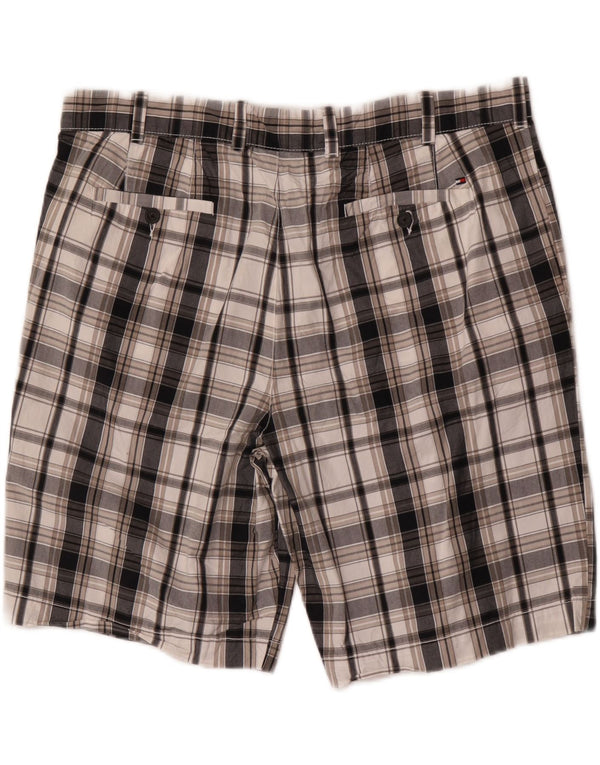 Tommy Hilfiger Mens Chino Shorts  W38 XL Black Check Cotton