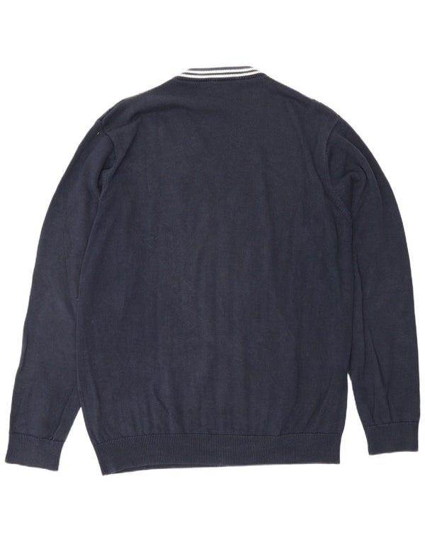 Polo Assn. Maglione da uomo con scollo a V XL in cotone blu navy