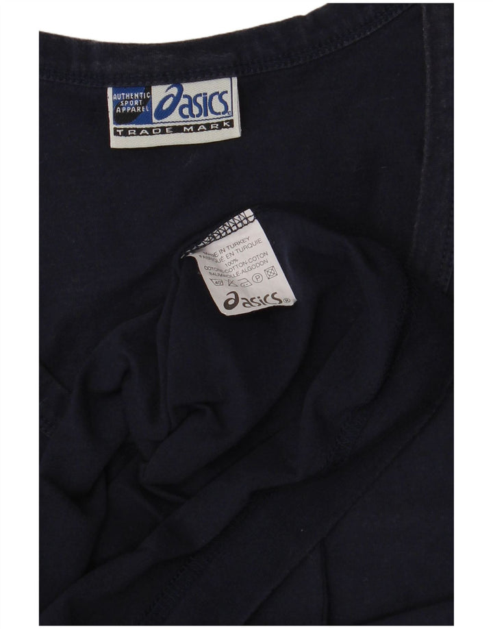 Canotta Asics da uomo XL in cotone blu navy