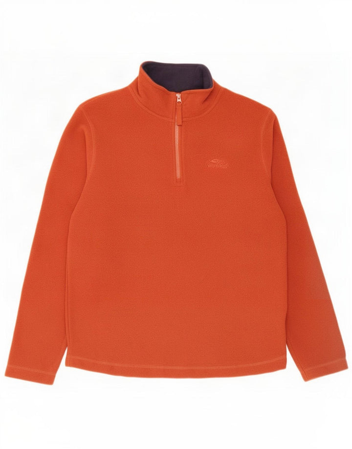 Maglione in pile da uomo con collo con zip Weird Fish, grande poliestere marrone