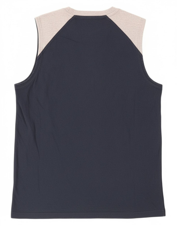 Canotta grafica da uomo Champion, grande, in cotone color block blu navy