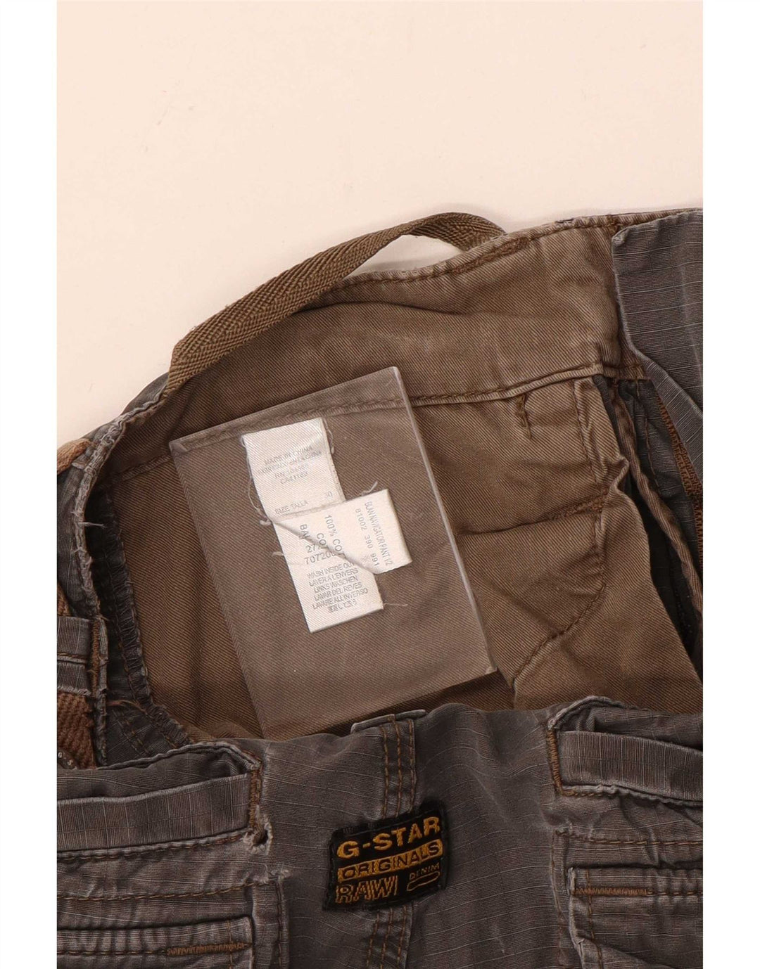 Pantaloncini cargo grafici da uomo G-Star W32 cotone grigio medio
