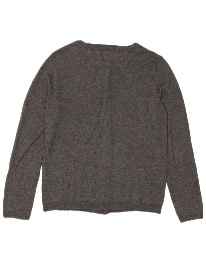 Maglione cardigan da donna Zara UK 12 Modale grigio medio