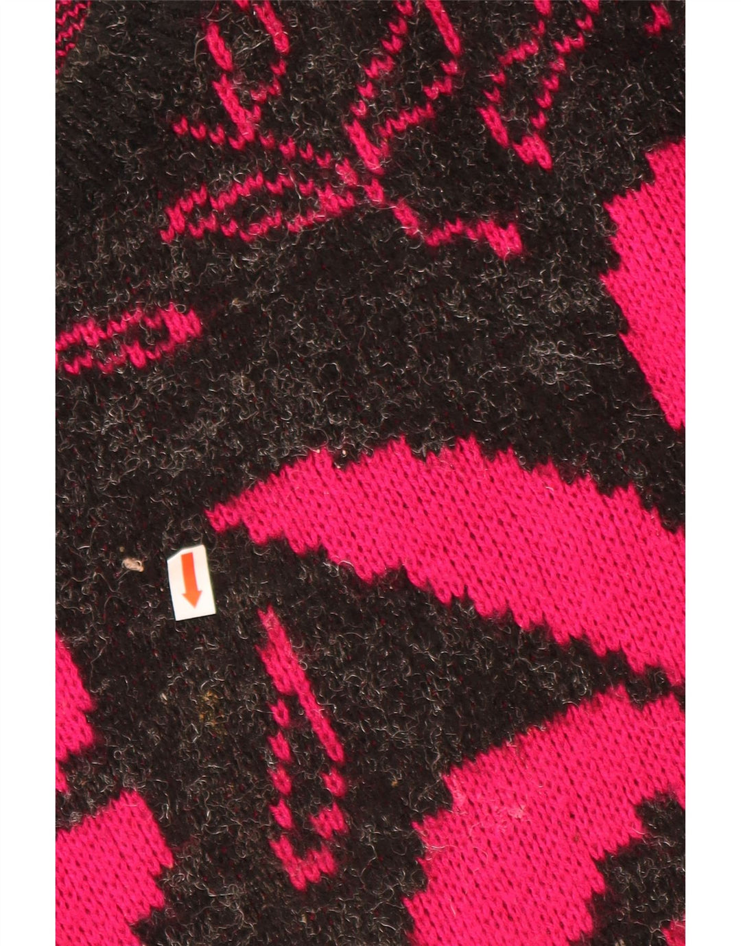 Maglione maglione con scollo a barca da donna VINTAGE UK 20 2XL Acrilico floreale nero