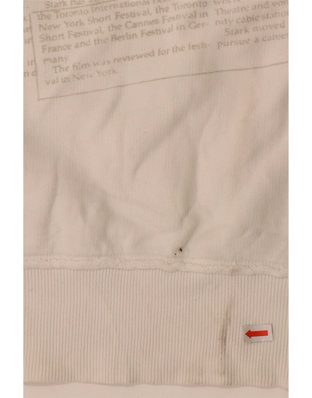 Felpa grafica da uomo Datch, maglione, cotone bianco medio