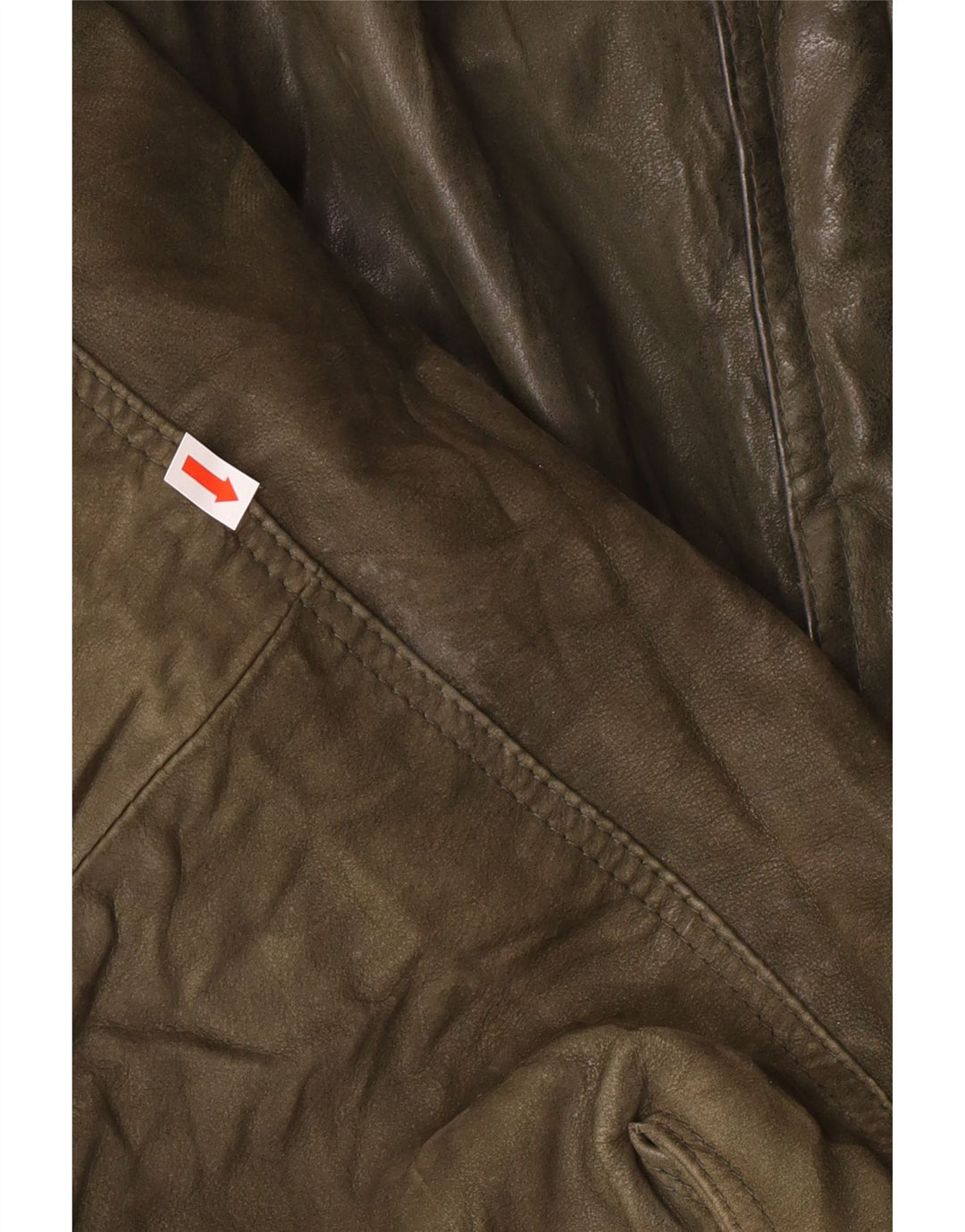 Giacca in pelle vintage da uomo IT 52 XL in pelle kaki