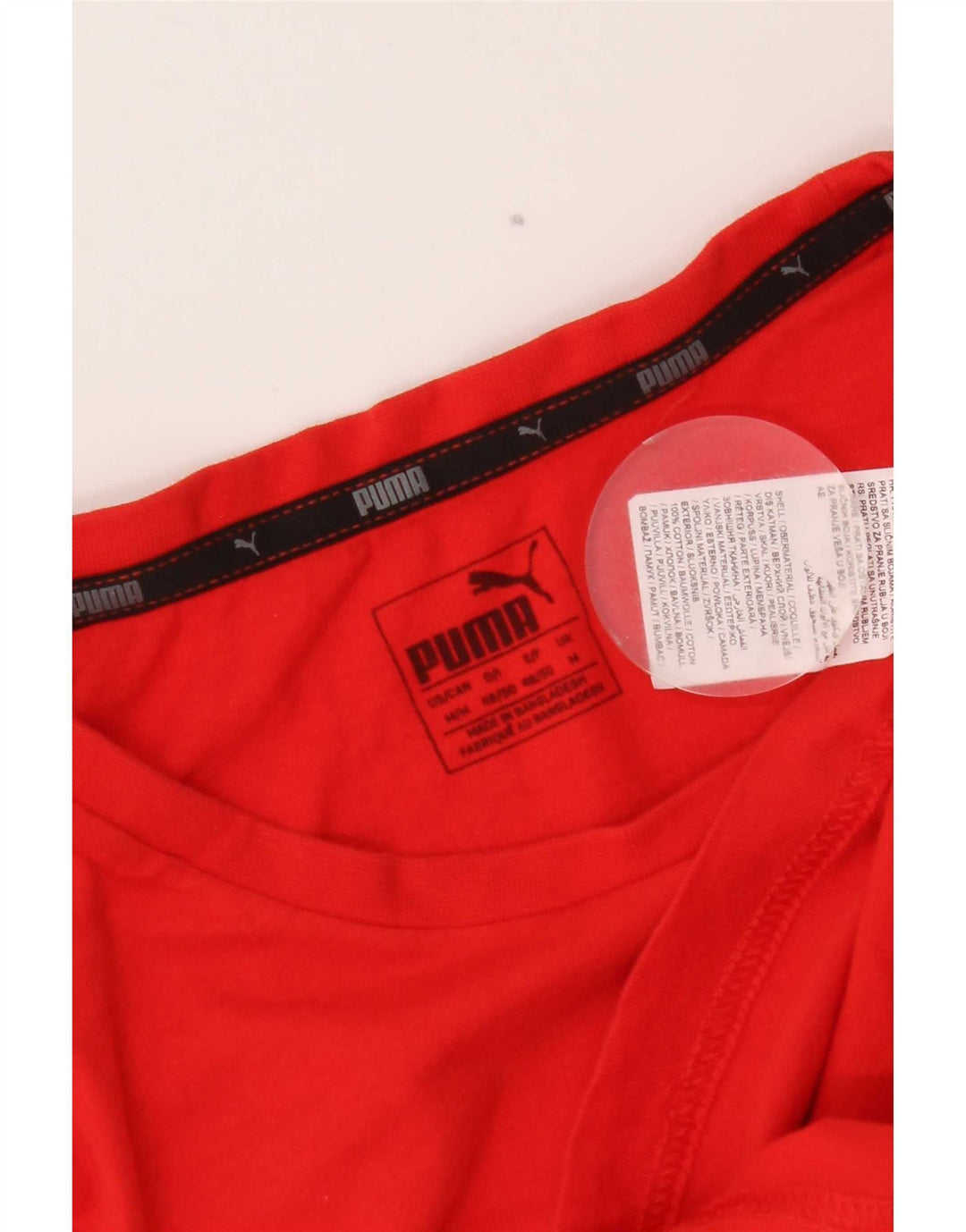 T-shirt grafica da uomo Puma Top in cotone rosso medio