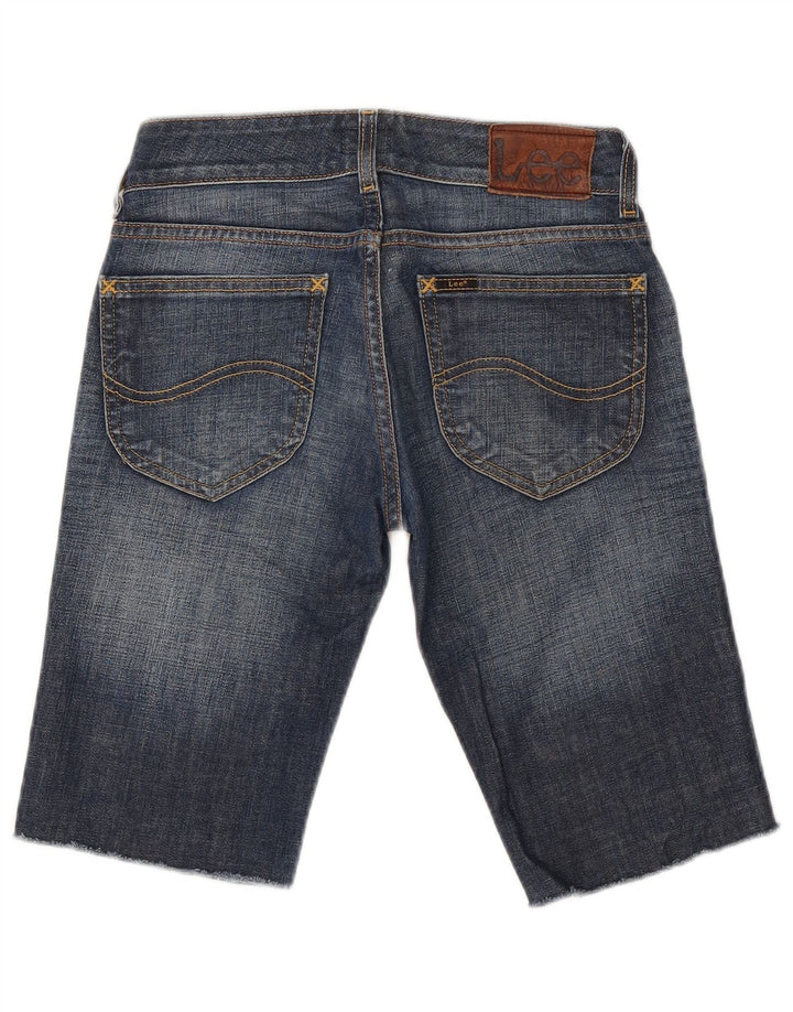 Pantaloncini di jeans Bermuda da donna Lee W27 piccoli blu
