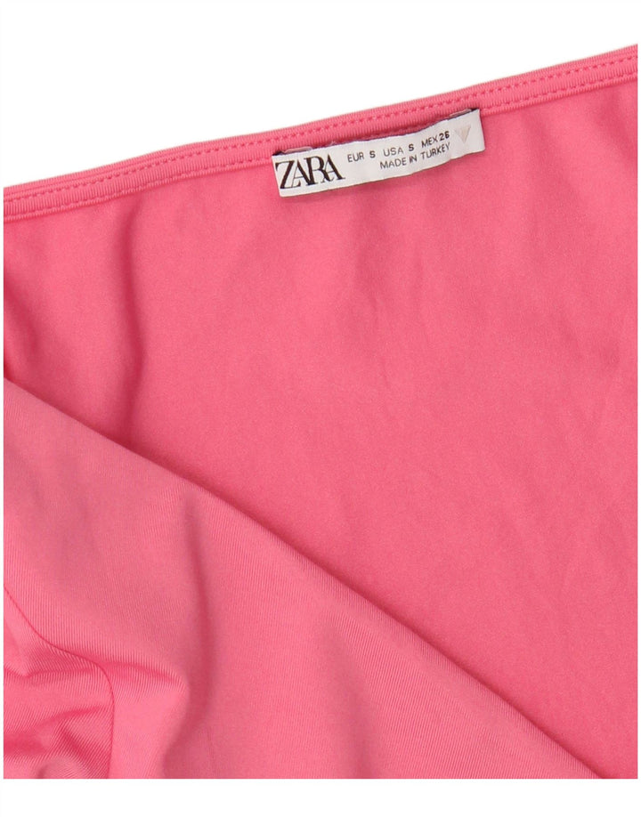 Body a maniche lunghe da donna Zara UK 8 piccolo rosa