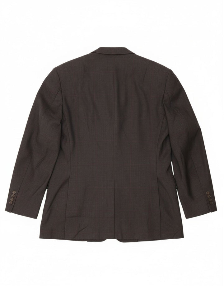 Giacca blazer doppiopetto da uomo Polo Ralph Lauren UK 40 grande quadri grigi