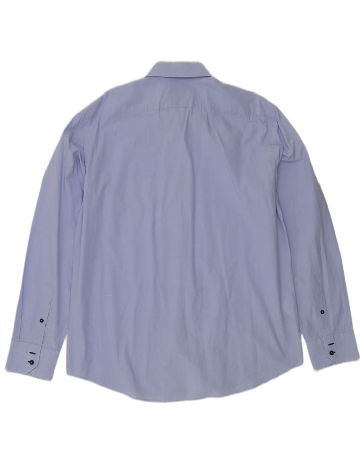 Camicia da uomo vestibilità regolare Hugo Boss taglia 43 17 XL cotone blu