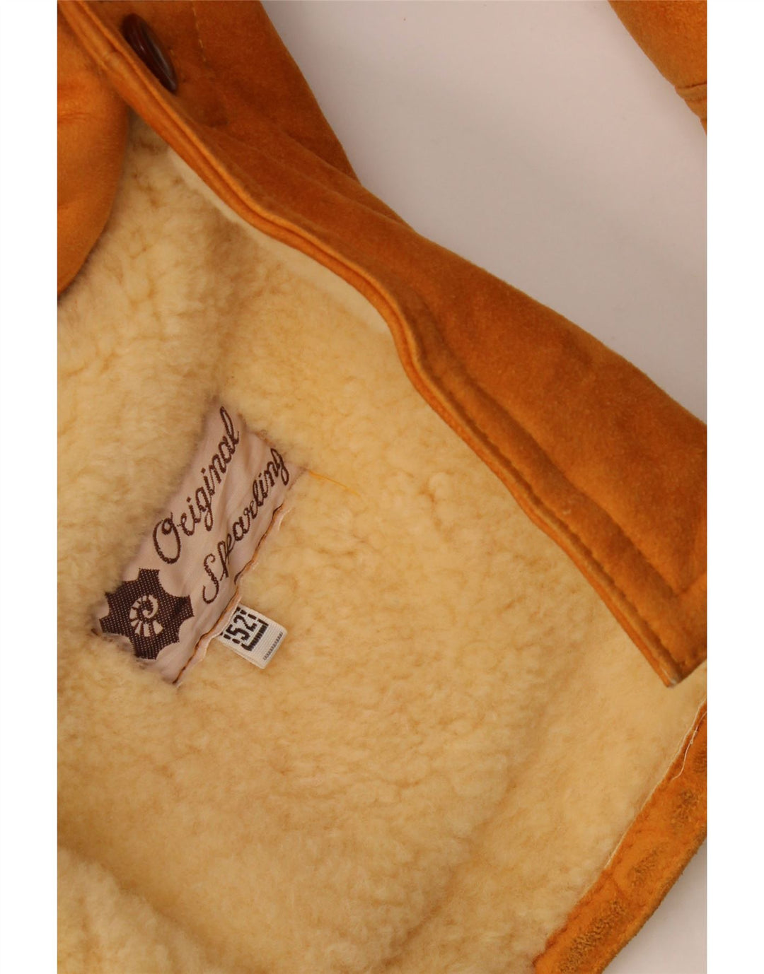 Giacca in shearling vintage da uomo IT 56 XL Shearling marrone