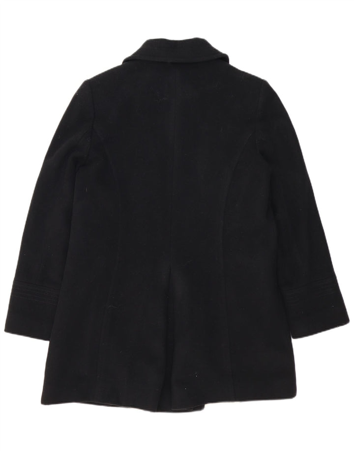 Cappotto doppiopetto da donna Jacques Vert UK 12 Lana nera media