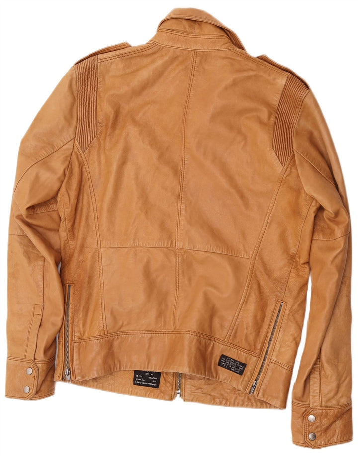 Giacca in pelle da uomo Diesel UK 38 Pelle beige media
