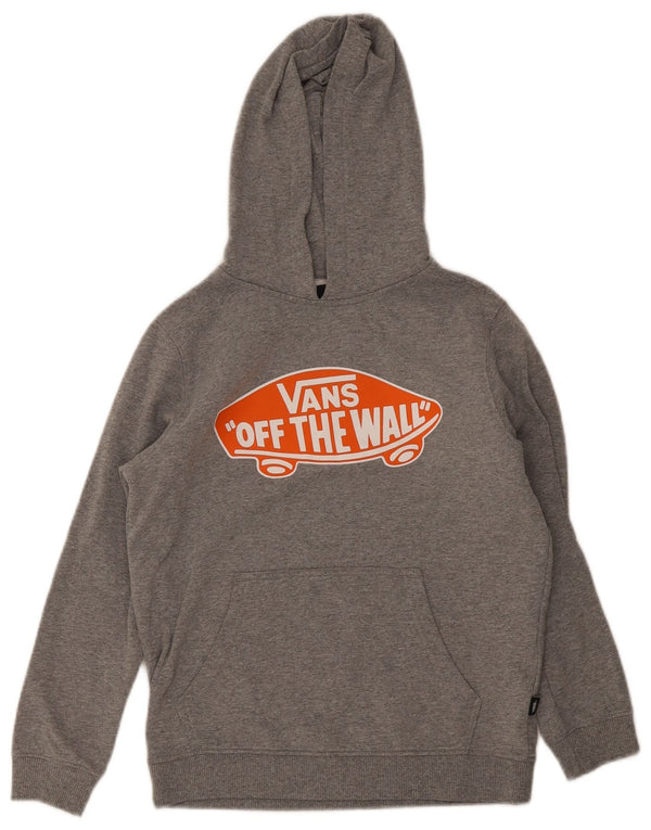 Felpa con cappuccio grafica Regular Fit da ragazzo di Vans 10-11 anni in cotone grigio medio