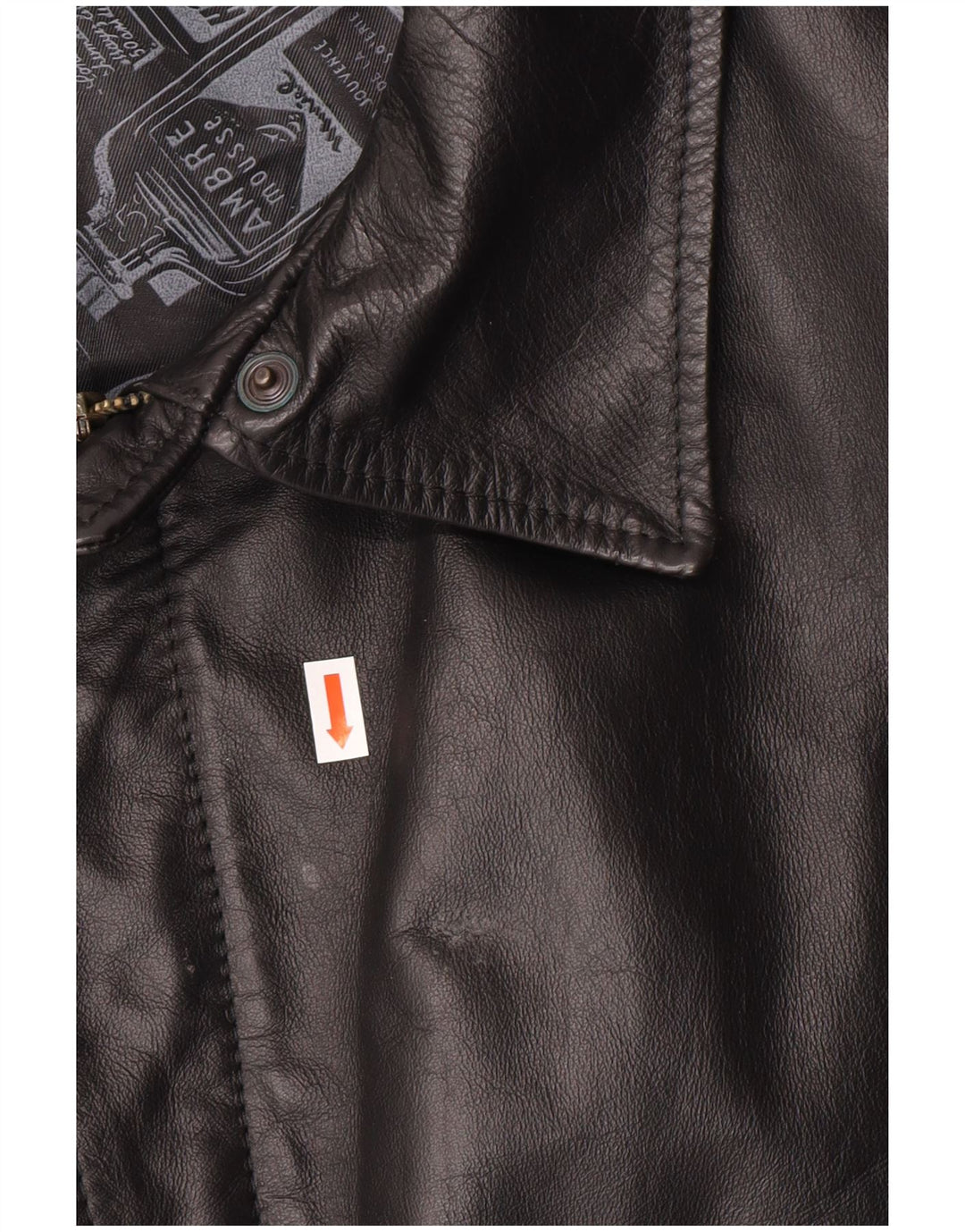 Giacca in pelle bomber militare vintage da uomo UK 42 XL nera