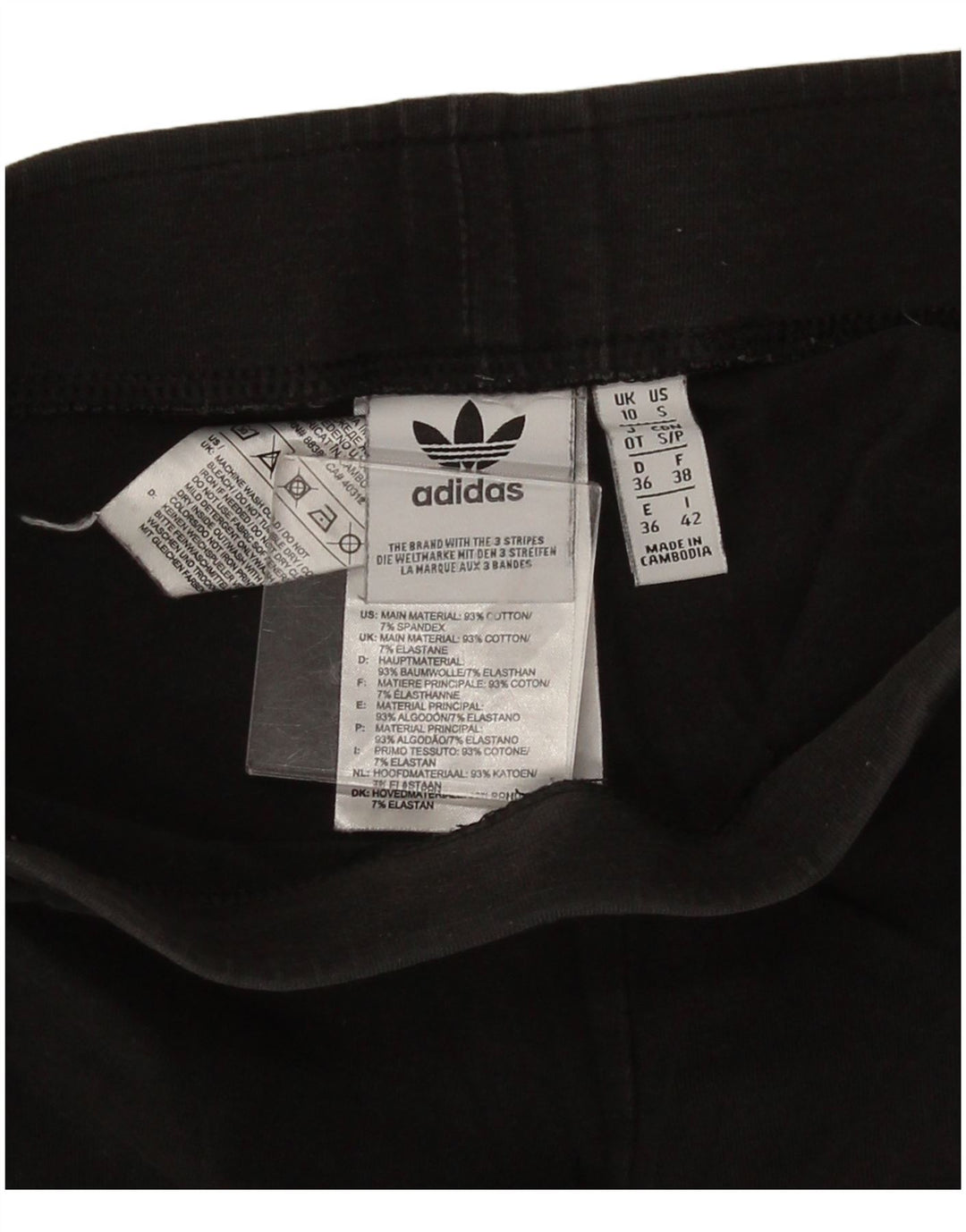 Leggings Adidas da donna UK 10 piccolo cotone nero