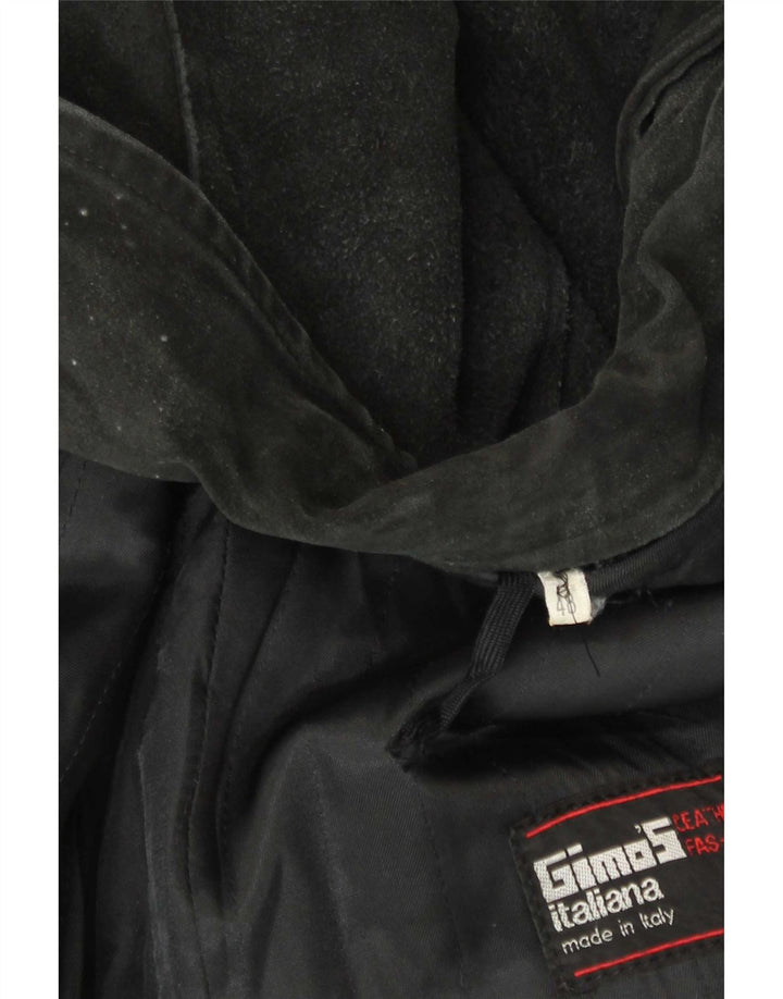 Gimo's Cappotto in pelle scamosciata da donna IT 46 Large Nero