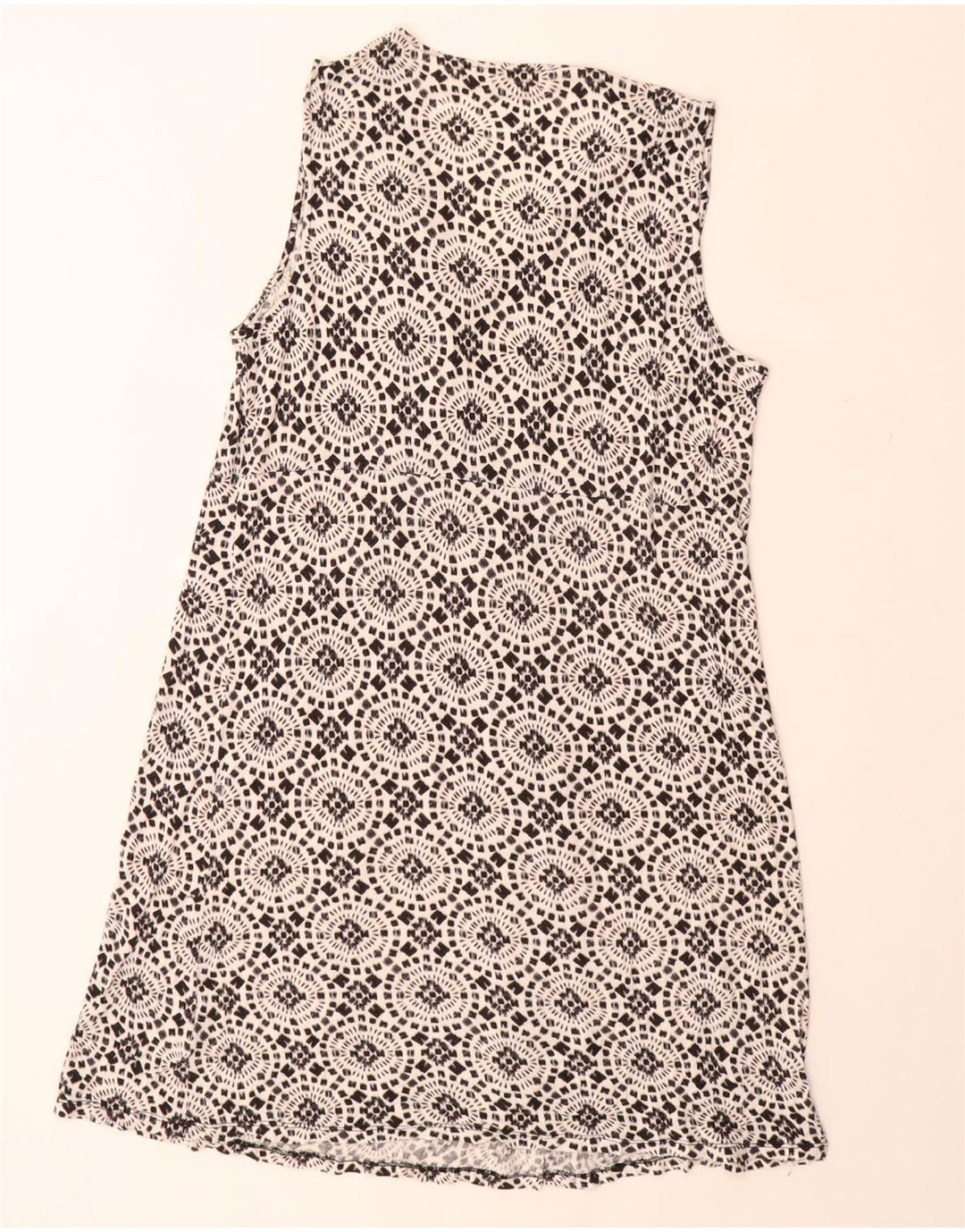 MICHAEL KORS Abito da donna senza maniche a trapezio UK 18 XL Rayon floreale nero