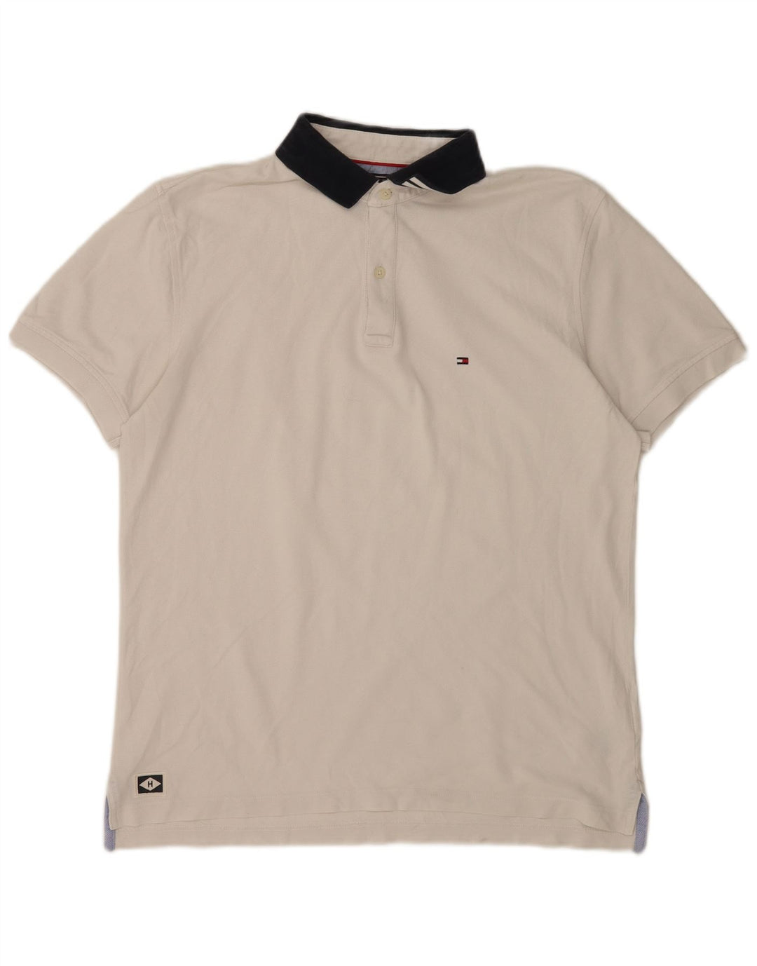 Polo da uomo Tommy Hilfiger XL in cotone bianco