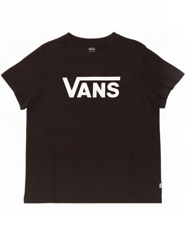 Vans Womens Graphic T-Shirt Top UK 20 2XL Black Cotton