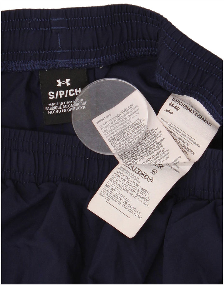 Pantaloncini sportivi da uomo Under Armour piccoli in poliestere color block blu navy