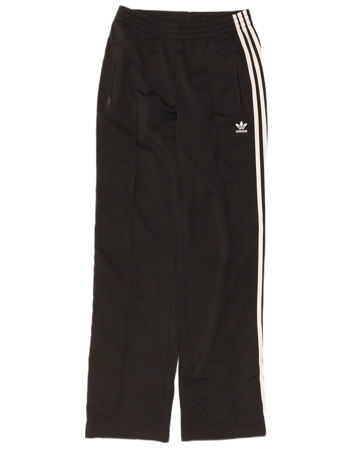 Pantaloni della tuta da donna Adidas UK 10 piccoli poliestere nero