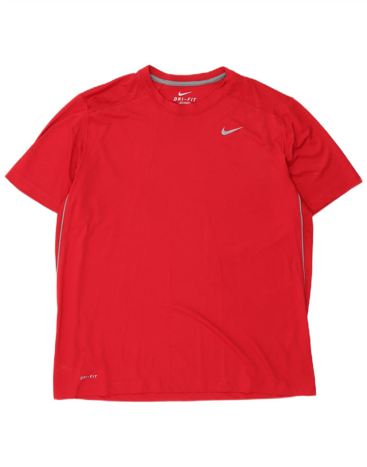 T-shirt Nike Dri Fit da uomo XL rossa in poliestere