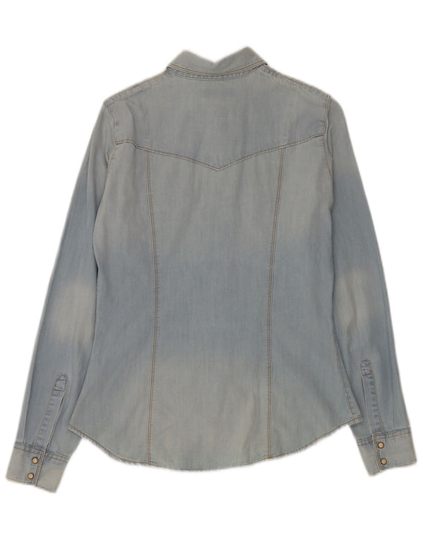 Camicia in denim da donna Guess UK 10 piccola in cotone blu