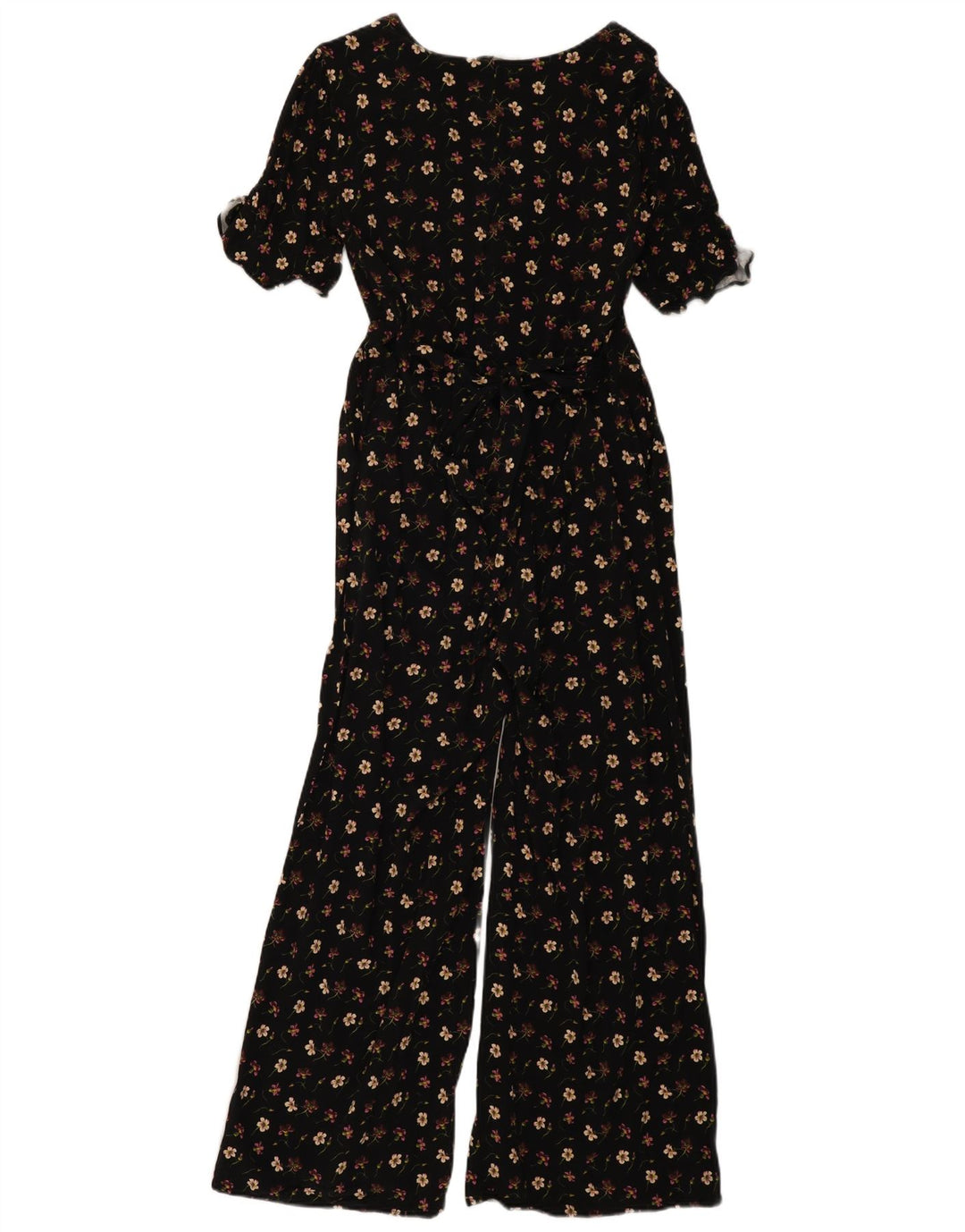 Tuta da donna a maniche corte Oasis UK 14 media nera floreale