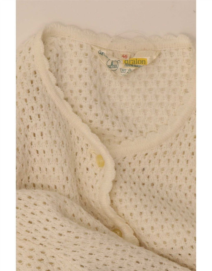 Maglione cardigan da donna Dralon EU 46 XL bianco sporco